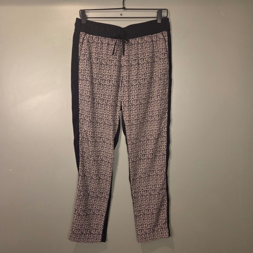 Banana Republic Printed Lightweight Pull‎ On Pants, Women's Size S, Black Tan